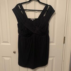 Jessica London Cold Shoulder Plus Tunic Top